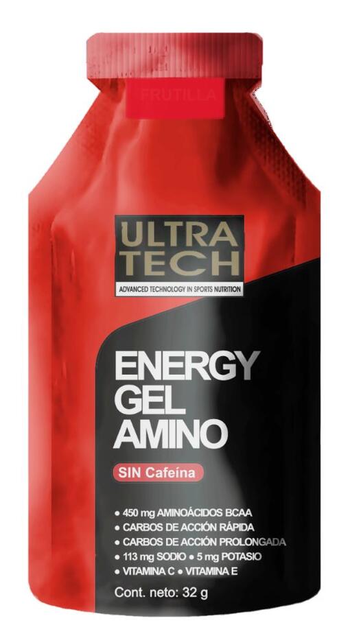 Energy Gel Amino x 32 g Frutos Rojos x 12 unid = Ultra Tech