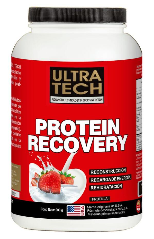 Protein Recovery x 900 gr Frutilla = Ultra Tech