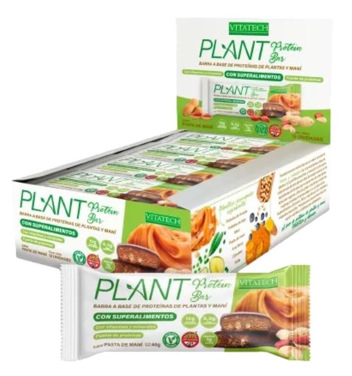 Plant Protein Bar con Super Alimentos x 40 gr = Vitatech