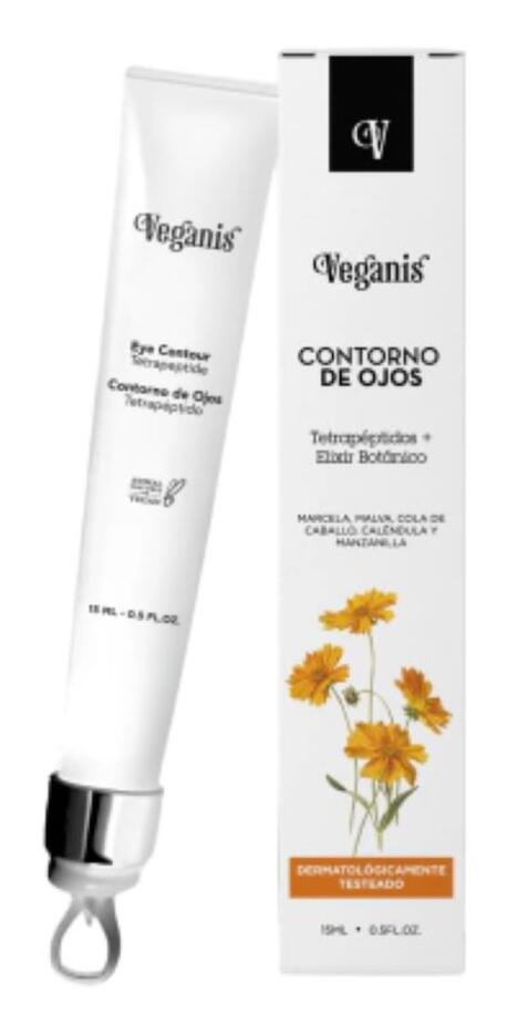 Contorno de Ojos Tetrapétido & Elixir x 15 cc - Veganis