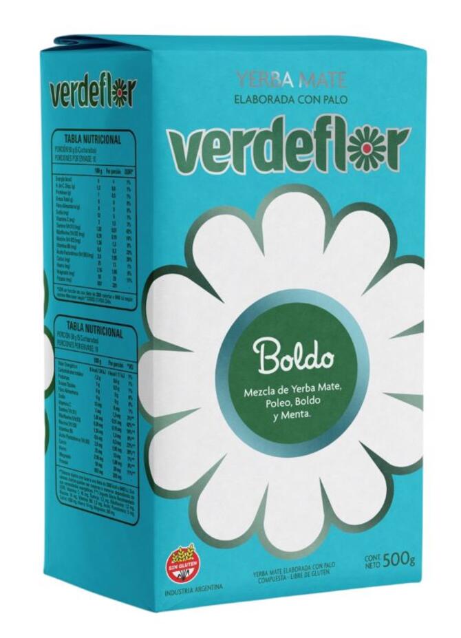Yerba con Boldo x 500 gr VerdeFlor