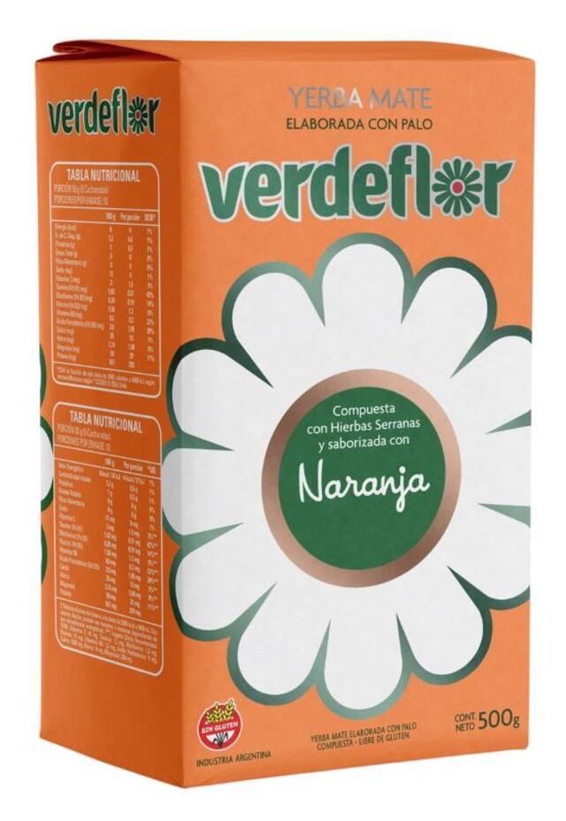 Yerba con Naranja x 500 gr VerdeFlor