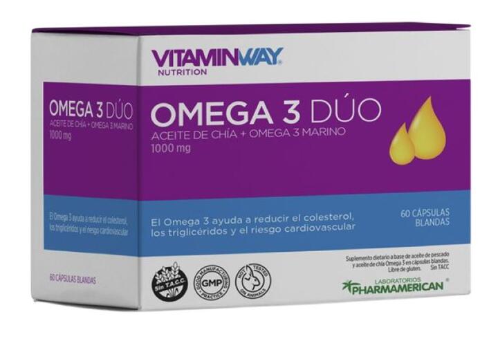 Omega 3 Duo Ac. de Chia + Omega3 Marino x 60 caps Vitamin Way