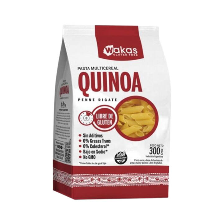 Fideos Penne Rigatte Quinoa x 300 gr Wakas